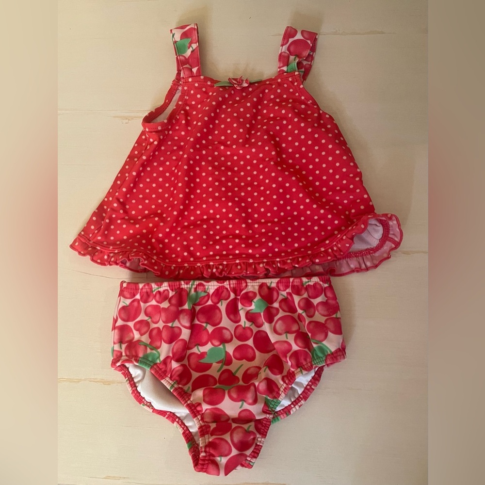 Carter’s toddler girl 2 piece swimsuit size 18 mos